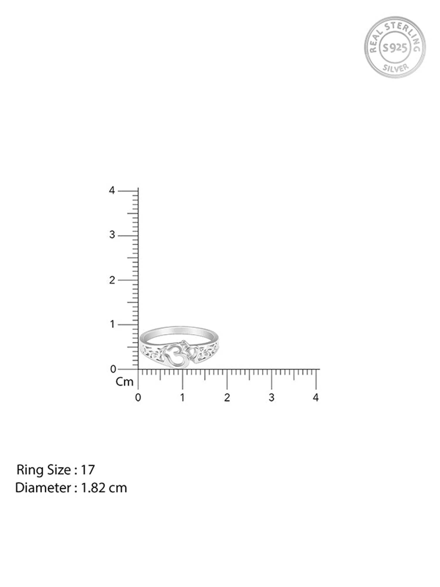 Silver Om Aura Ring For Him