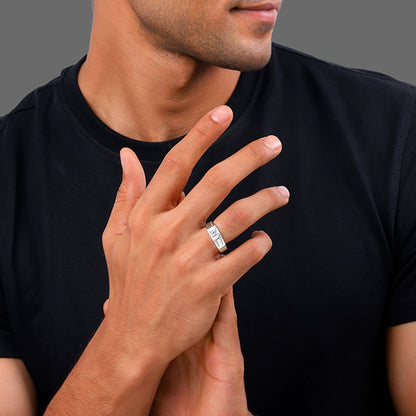 Silver Charm Away Ring For Him