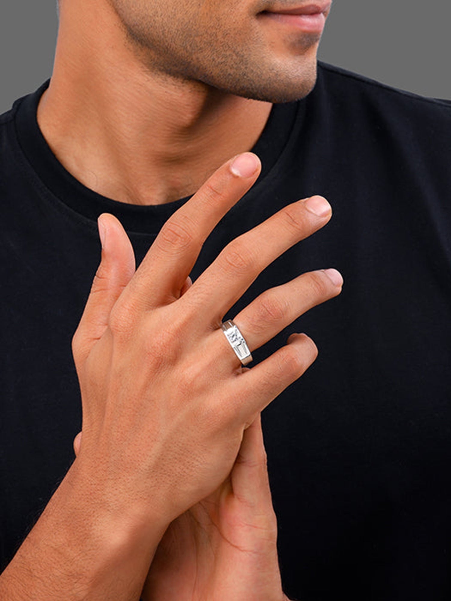 Silver Charm Away Ring For Him