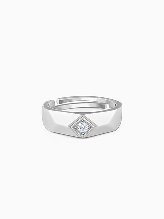 Silver Racy Rugged Ring For Him