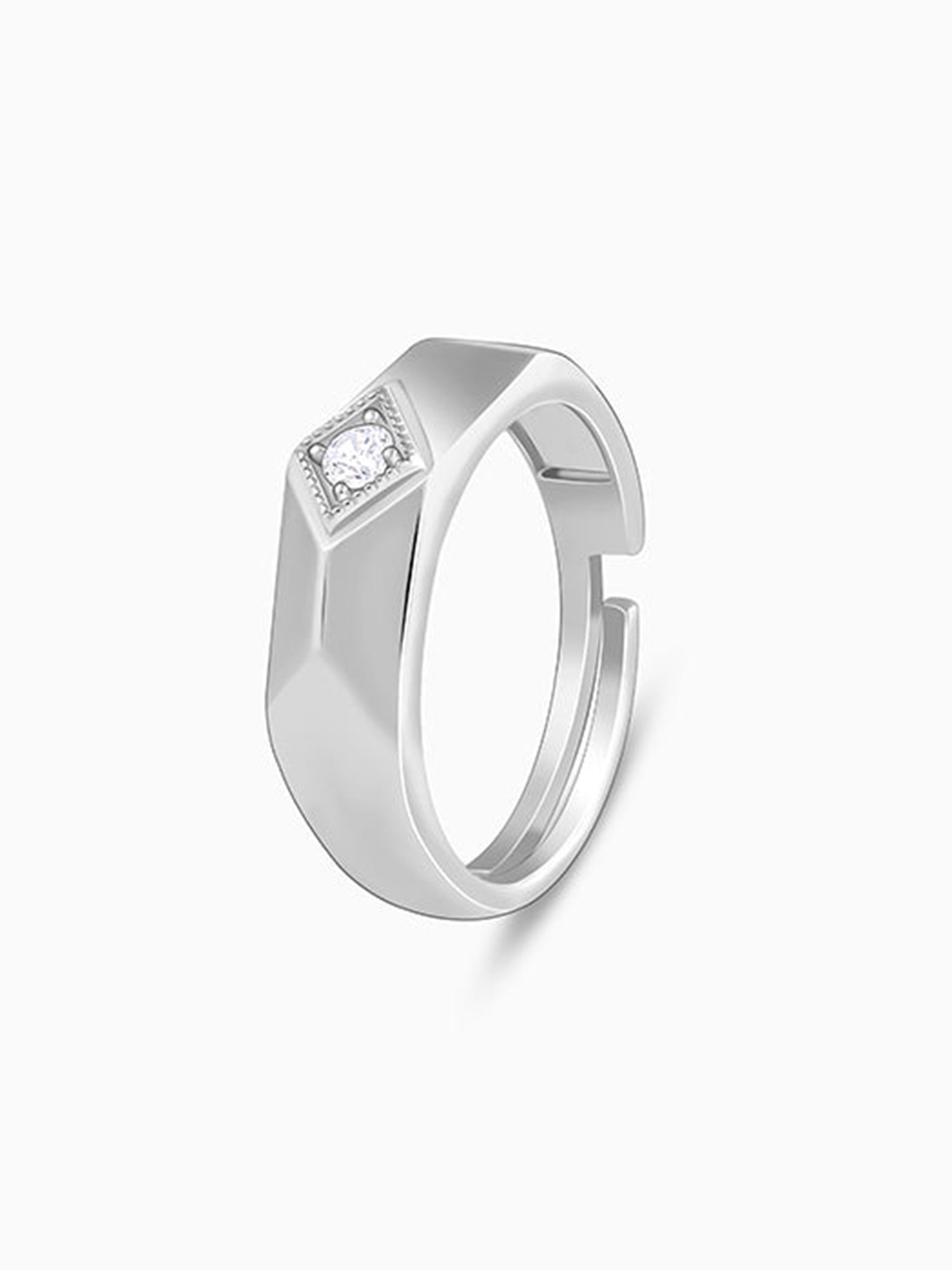 Silver Racy Rugged Ring For Him