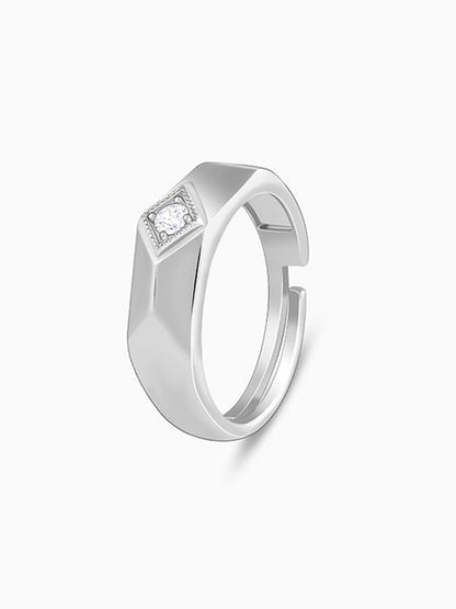 Silver Racy Rugged Ring For Him