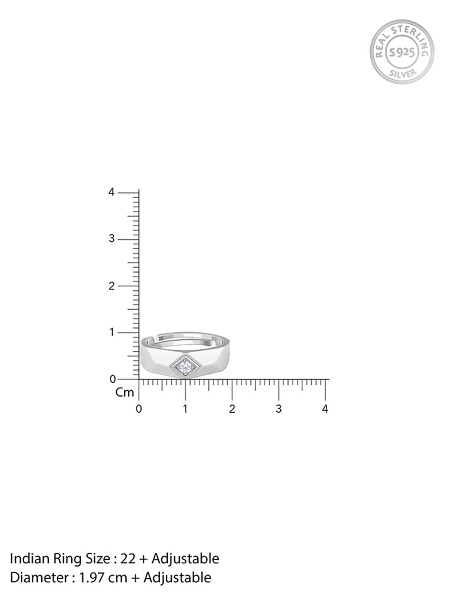 Silver Racy Rugged Ring For Him