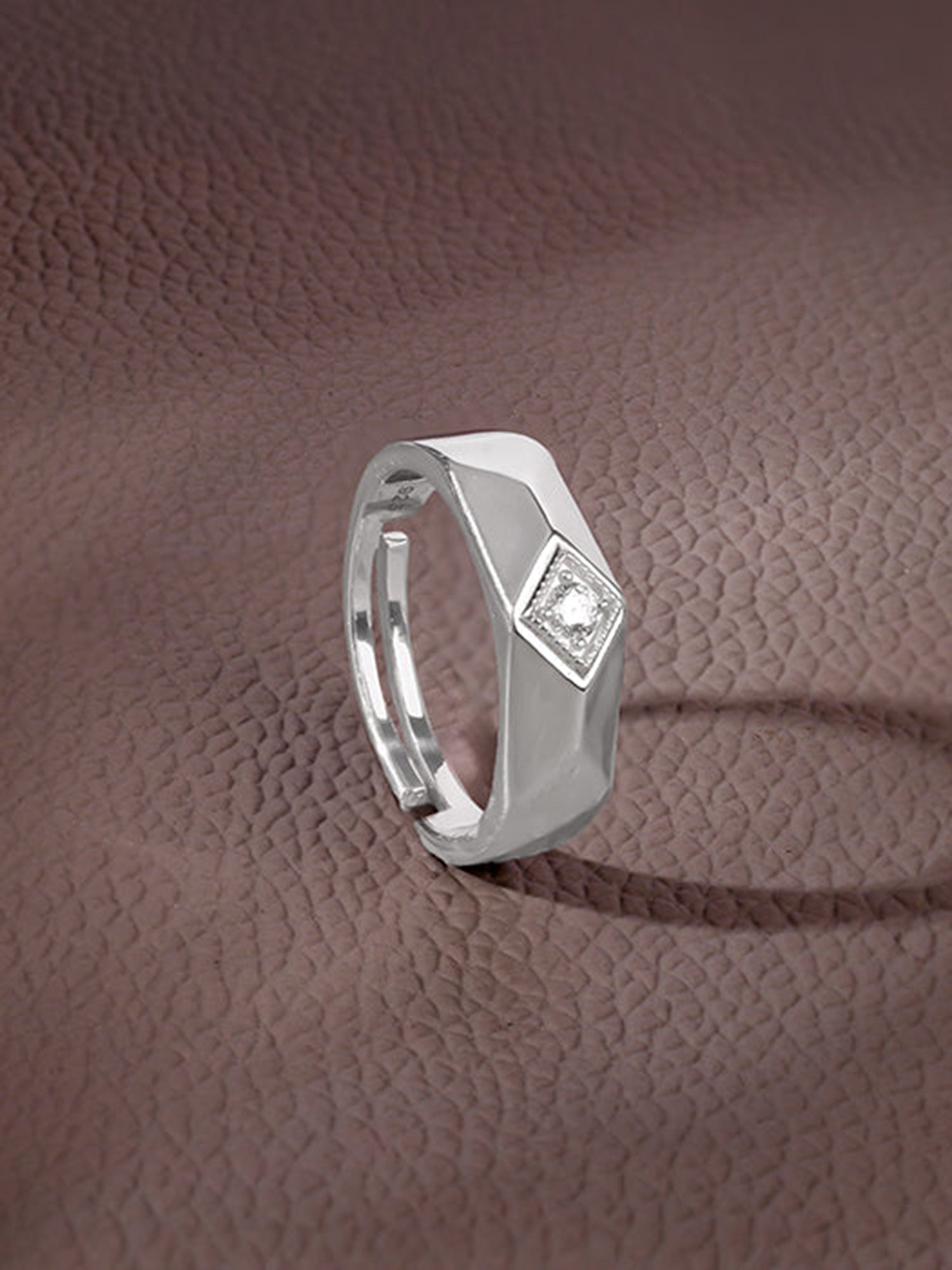 Silver Racy Rugged Ring For Him