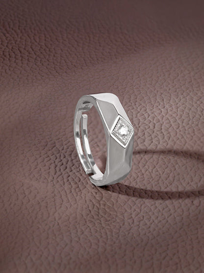 Silver Racy Rugged Ring For Him