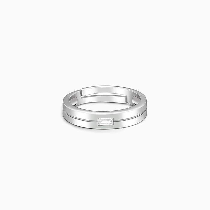 Silver Majesty Band For Him - Image 1