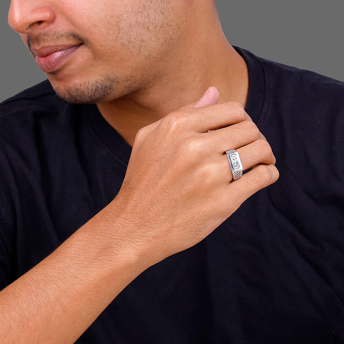 Silver Tsar Ring For Him - view 3