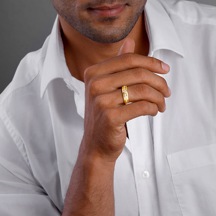 Golden Warrior Prince Ring for Him - view 3