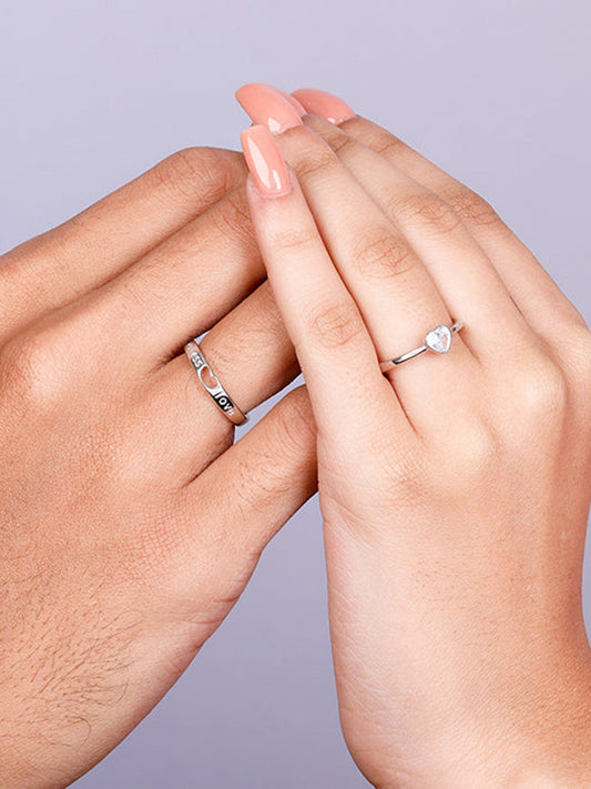 Silver Endless Love Couple Band