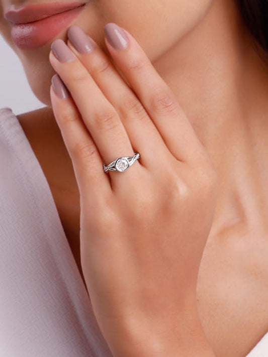 Silver Zircon One & Only Dazzling Ring