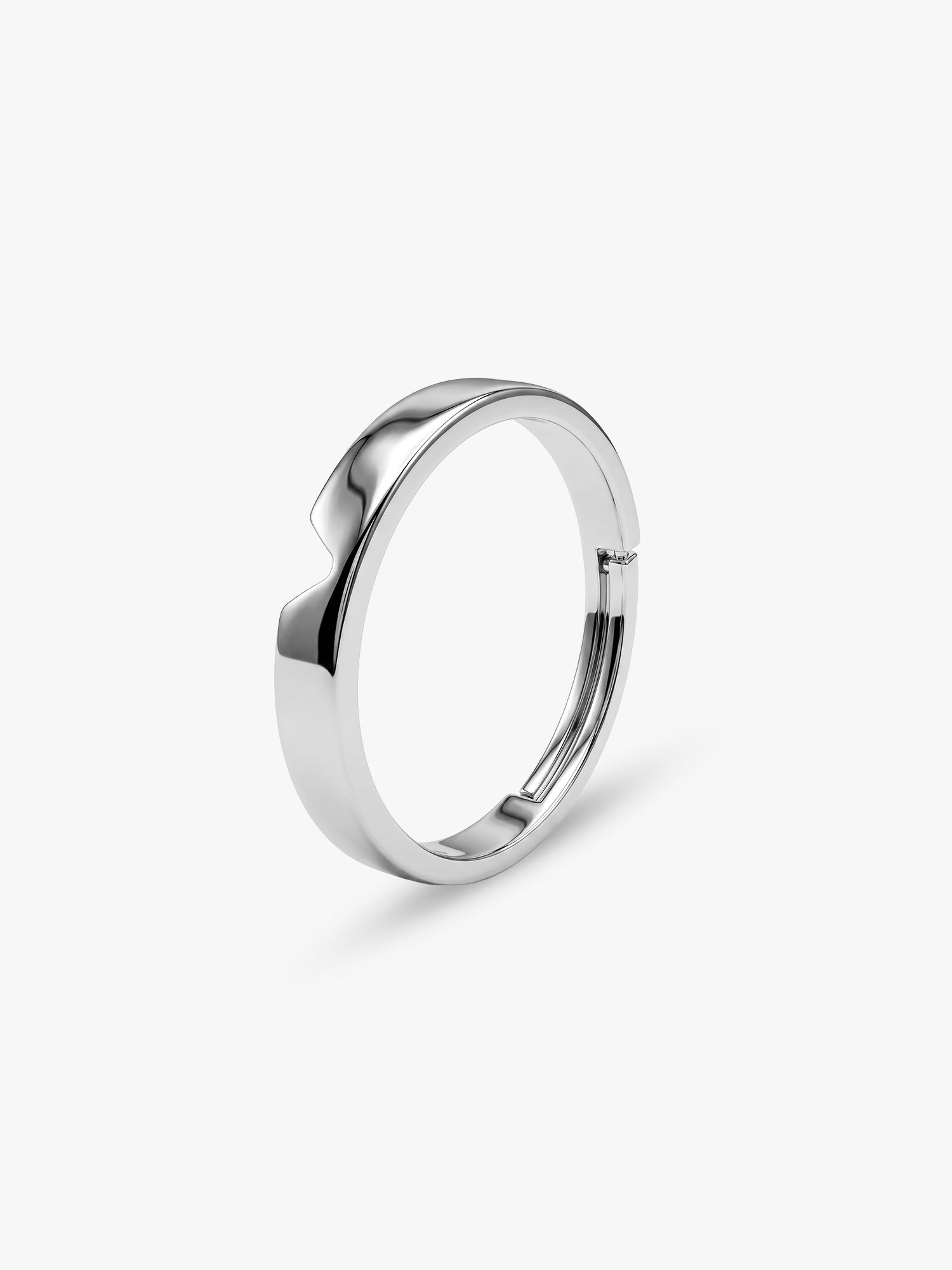 Silver Classic V Ring For Him