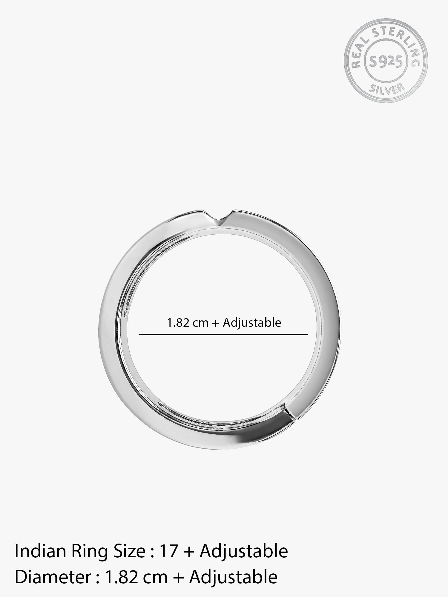 Silver Classic V Ring For Him