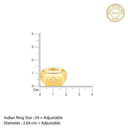 Golden Rise Star Ring For Him