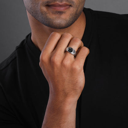 Silver Black is King Ring For Him