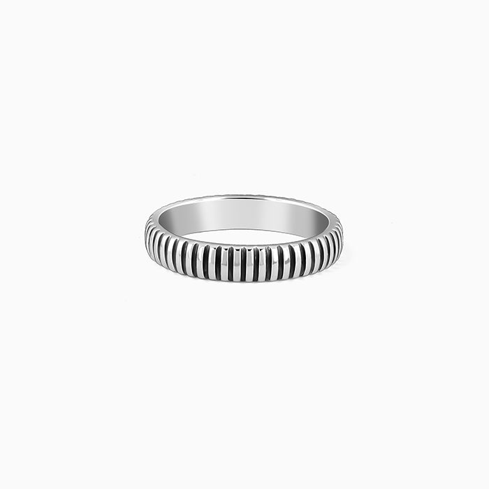 Oxidised Silver Modest Leader Ring For Him – GIVA