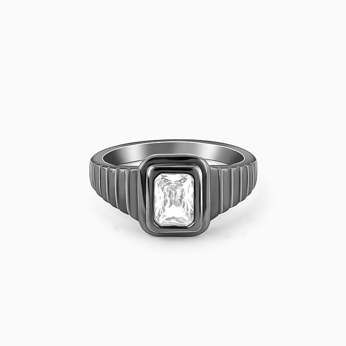Black Rhodium Nomadic Spirit Ring For Him - Image 1