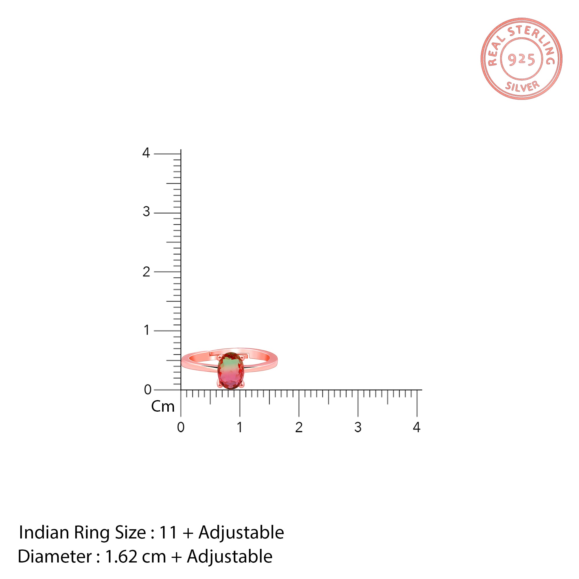 Rose Gold Multihued Ring - view 5