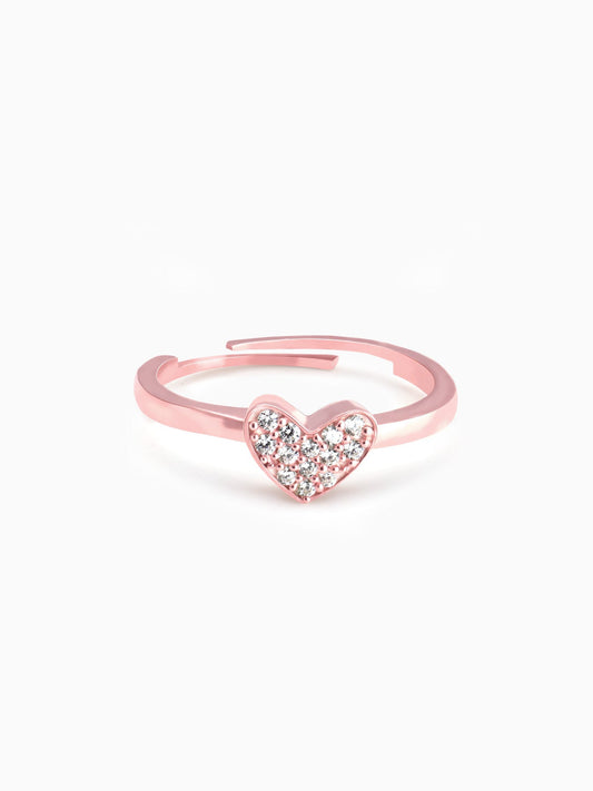 Rose Gold I Heart You Ring