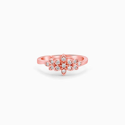 Rose Gold Narcissus Floral Ring