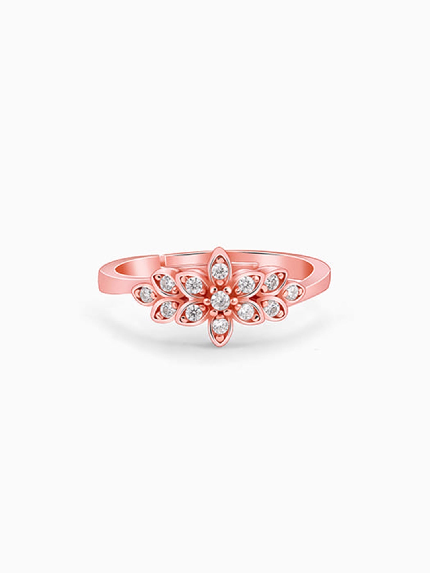 Rose Gold Narcissus Floral Ring