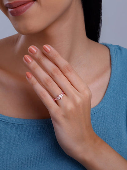 Rose Gold Narcissus Floral Ring