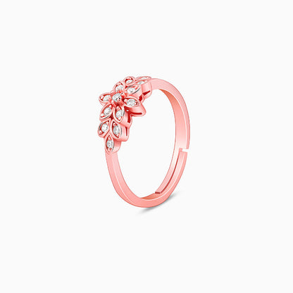 Rose Gold Narcissus Floral Ring