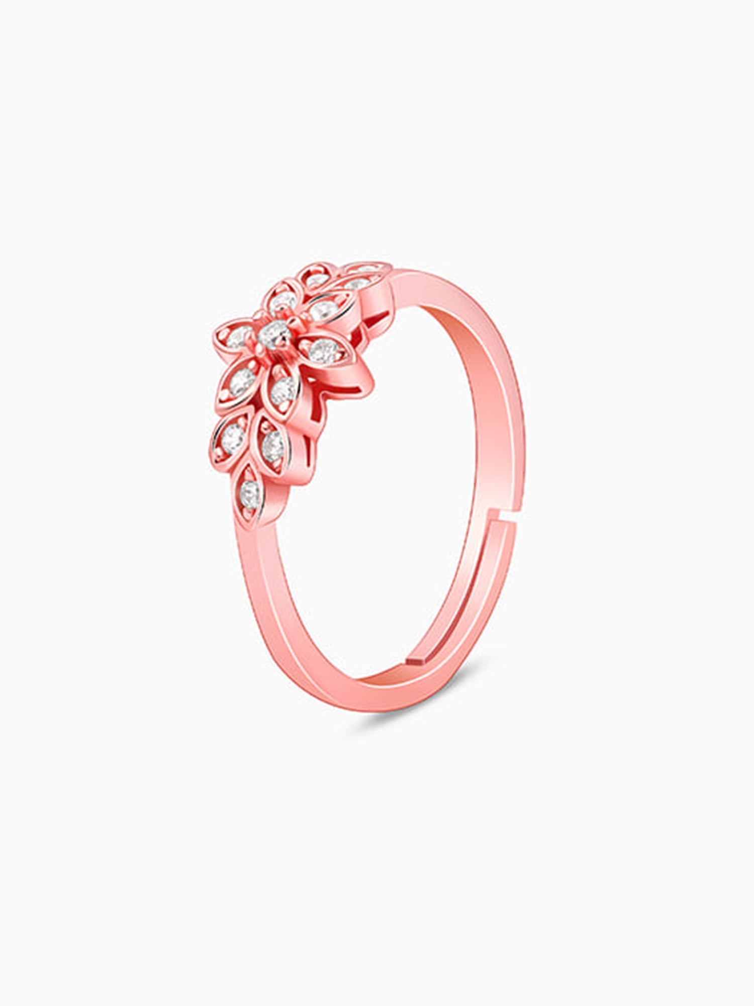 Rose Gold Narcissus Floral Ring