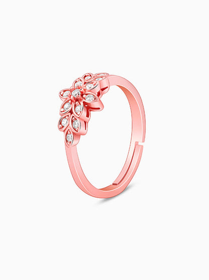 Rose Gold Narcissus Floral Ring