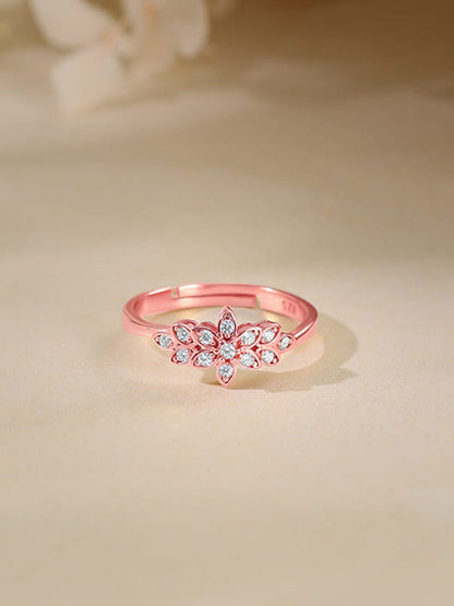 Rose Gold Narcissus Floral Ring