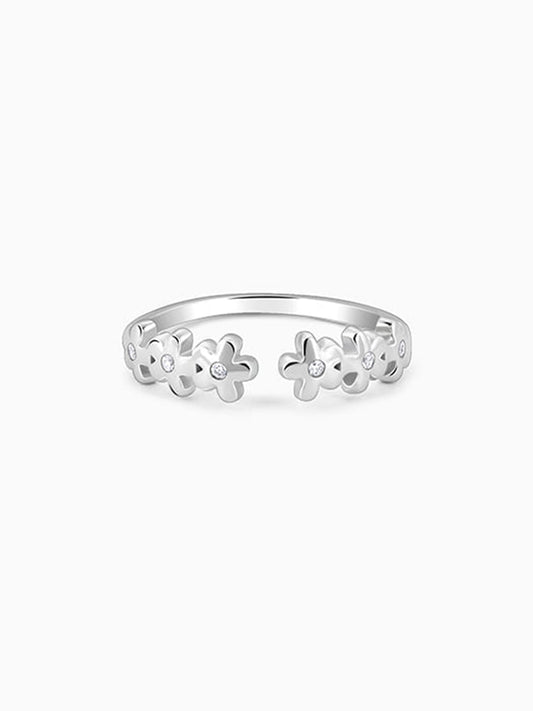 Silver Bloom Forever Ring