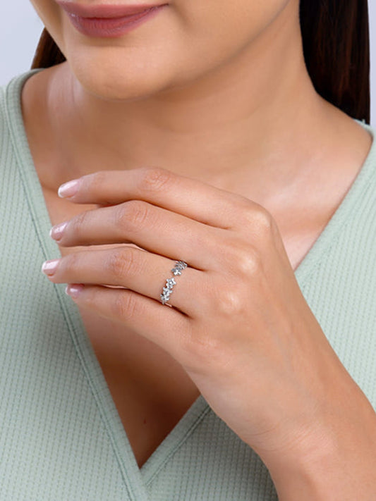 Silver Bloom Forever Ring