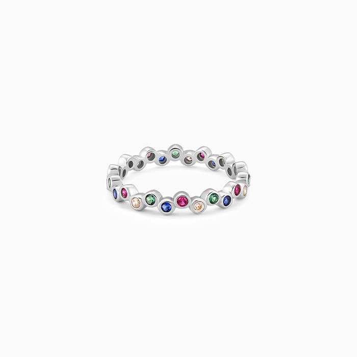 Silver Colourful Elegant Ring - Image 1