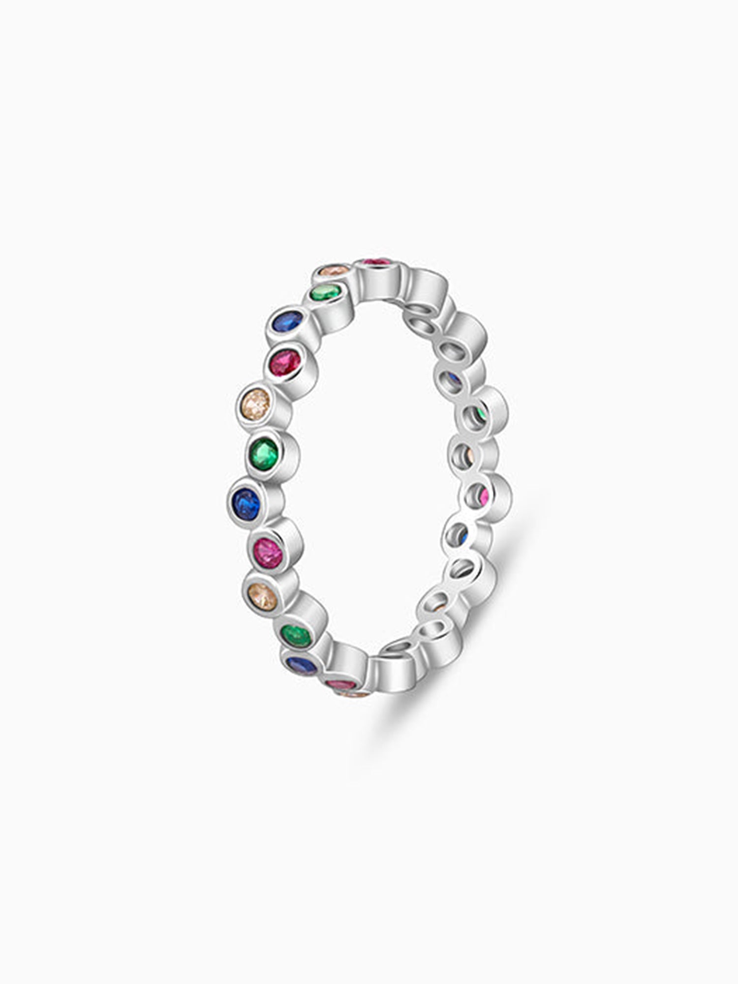 Silver Colourful Elegant Ring