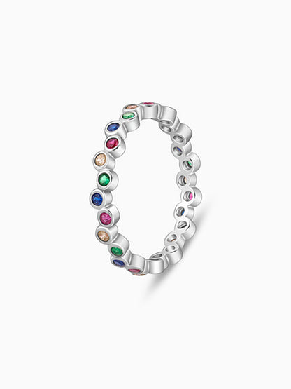 Silver Colourful Elegant Ring
