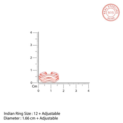 Rose Gold Wave It Off Ring