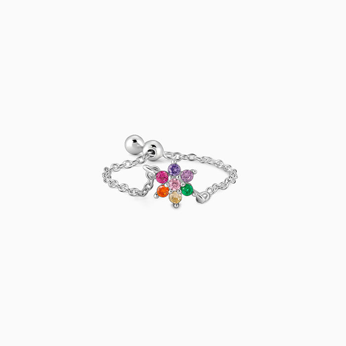 Silver All My Colours Chain Ring - Image 1