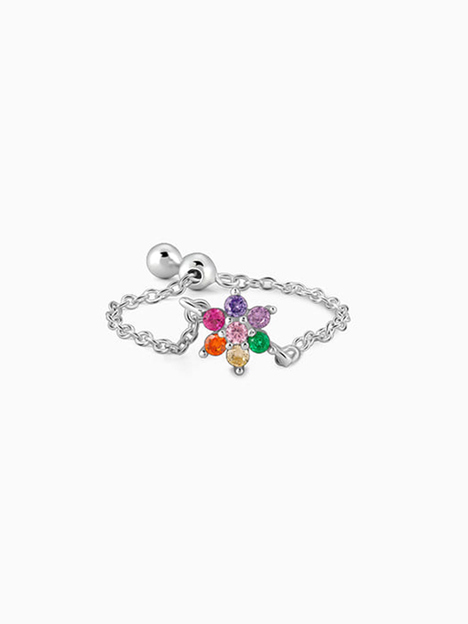 Silver All My Colours Chain Ring