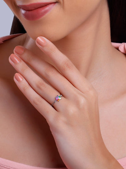 Silver All My Colours Chain Ring