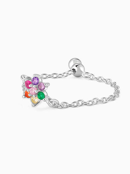 Silver All My Colours Chain Ring