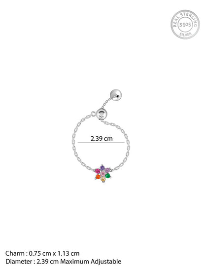 Silver All My Colours Chain Ring