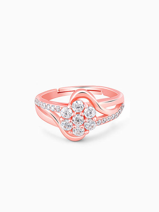 Rose Gold Beautiful Flower Ring