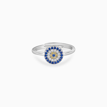 Silver Blue Evil Eye Ring