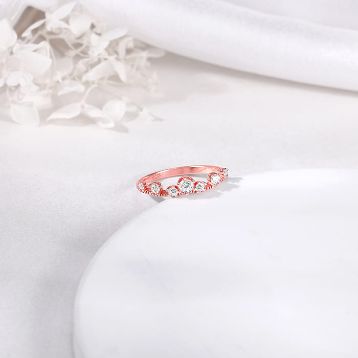 Rose Gold Gleam Ring - view 2