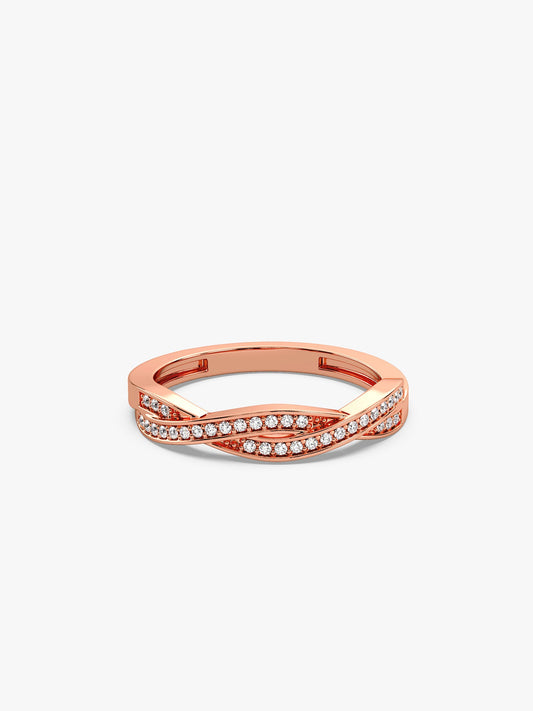 Kriti Sanon Rose Gold Sparkling Spiral Ring