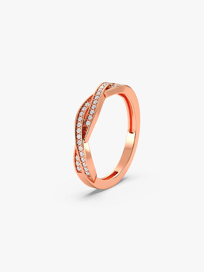 Kriti Sanon Rose Gold Sparkling Spiral Ring