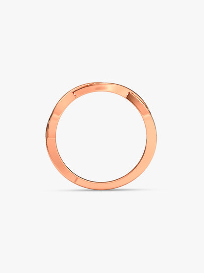 Kriti Sanon Rose Gold Sparkling Spiral Ring