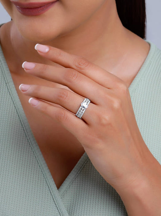 Silver Queen of Hearts Ring