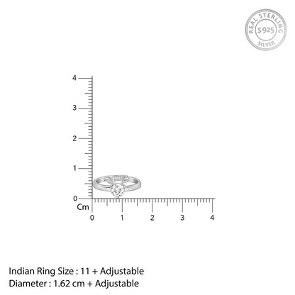 Silver Fawn Heart Ring