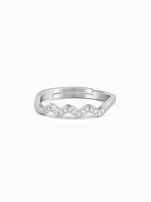 Silver Zigzag Ring