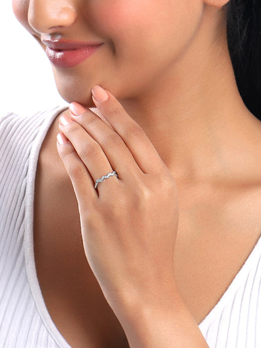 Silver Zigzag Ring